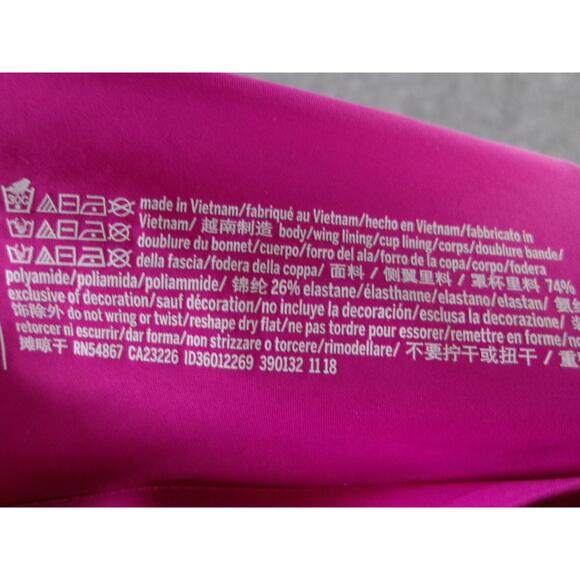 Victorias Secret Sports Bra Womens Small Pink Scoop Neck Active Minimalist - Picture 6 of 8